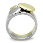Dvojitý zlacený/lesklý ocelový prsten (57) [6]