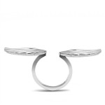 Ocelový prsten andělská křídla [2]