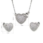 Sada šperků se zirkony náušnice a přívěsek dvě srdce bílá 19002.1 crystal [3]