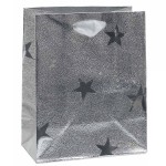 Dárková taška stříbrná s hvězdičkami [0]