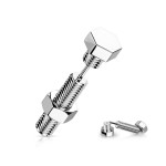 Falešný piercing do ucha - šroub (černá)