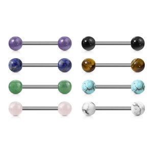 Piercing do jazyku s vnitřním závitem