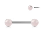 Piercing do jazyku s vnitřním závitem - jadeit