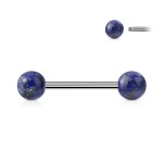 Piercing do jazyku s vnitřním závitem - tygří oko