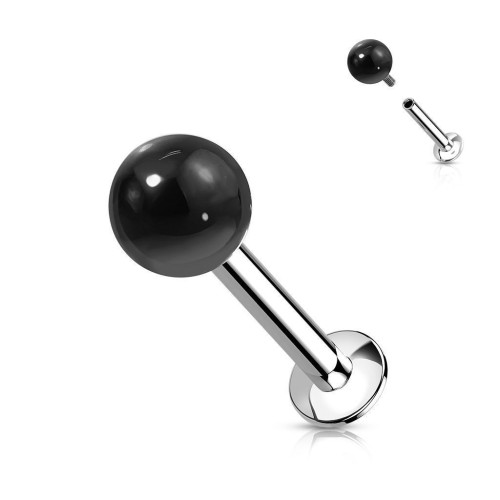 Piercing do brady labret s vnitřním závitem - achát