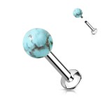 Piercing do brady labret s vnitřním závitem - achát