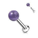 Piercing do brady labret s vnitřním závitem - tygří oko