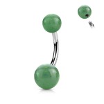 Piercing do pupíku s vnitřními závity - ametyst