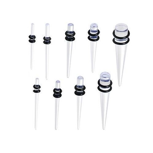 Akrylátový roztahovák do ucha průhledný (22 mm)