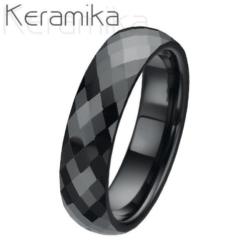 KM1002-6 Pánský keramický snubní prsten, šíře 6 mm (75)
