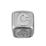 Navlékací ocelový přívěsek korálek - písmeno ”J”