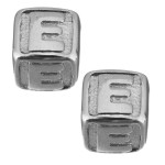 Navlékací ocelový přívěsek korálek - písmeno ”J”