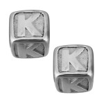 Navlékací ocelový přívěsek korálek - písmeno ”J”