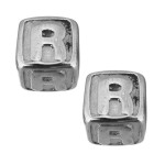 Navlékací ocelový přívěsek korálek - písmeno ”J”