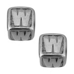 Navlékací ocelový přívěsek korálek - písmeno ”J”