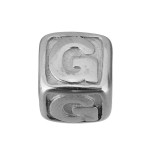 Navlékací ocelový přívěsek korálek - písmeno ”G”