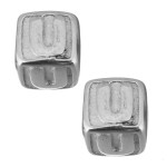 Navlékací ocelový přívěsek korálek - písmeno ”K”