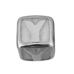 Navlékací ocelový přívěsek korálek - písmeno ”K”