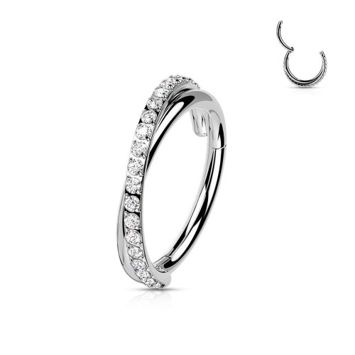 Segment kruh se zirkony - helix / cartilage / tragus piercing
