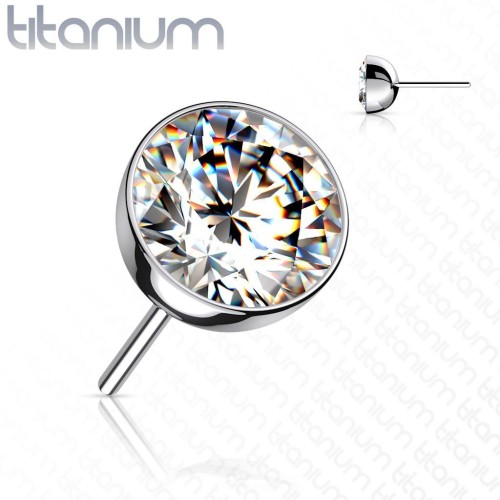 Kamínek k PUSH IN piercing do nosu TITAN (2,5 mm)