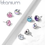 Kamínek k PUSH IN piercing do nosu TITAN, AB zirkon (2,5 mm) [5]