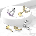 Piercing do brady - měsíček (1,2 x 8 mm)