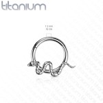 Segment kruh s hadem - helix / cartilage / tragus piercing TITAN (1,2 x 10 mm)