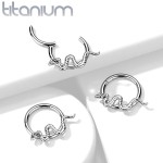 Segment kruh s hadem - helix / cartilage / tragus piercing TITAN (1,2 x 10 mm)