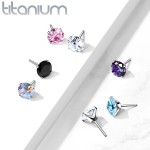 Kamínek k PUSH IN piercing do nosu TITAN (3 mm)