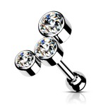 Cartilage /  helix / tragus piercing (černá)