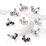 Cartilage /  helix / tragus piercing (černá)