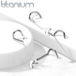 PUSH IN piercing do nosu TITAN, 0,8 x 6 mm