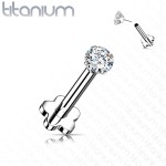 PUSH IN piercing do brady / ucha TITAN 1,2 x 8 mm (černá) [11]