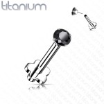 PUSH IN piercing do brady / ucha TITAN 1,2 x 8 mm (černá) [12]