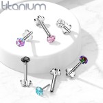 PUSH IN piercing do brady / ucha TITAN 1,2 x 8 mm (černá)