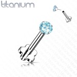 PUSH IN piercing do brady / ucha TITAN 1,2 x 8 mm (růžová)
