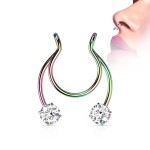 Falešný piercing do nosu - septum (ocelová)