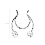 Falešný piercing do nosu - septum (duhová)