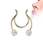 Falešný piercing do nosu - septum (černá)