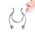 Falešný piercing do nosu - septum (duhová)