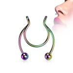 Falešný piercing do nosu - septum (ocelová)
