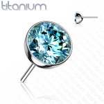 Kamínek k PUSH IN piercing do nosu TITAN (3 mm)