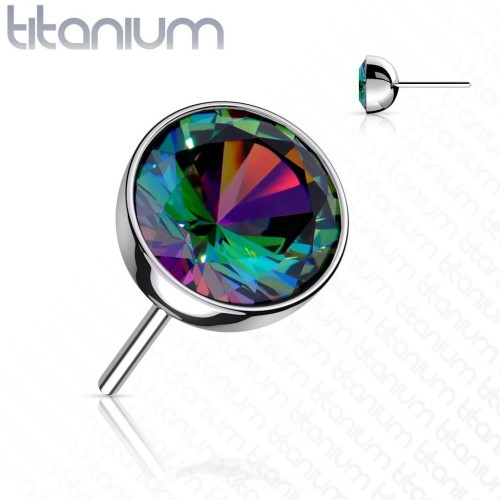 Kamínek k PUSH IN piercing do nosu TITAN (2 mm)