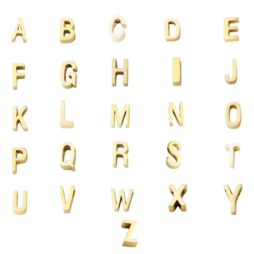 Navlékací ocelový přívěsek iniciála - písmeno F