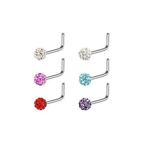 Piercing nosovka chirurgická ocel se swarovski krystalky HWNOSEL21