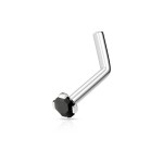 Zahnutý piercing do nosu 2mm zirkon (zelený)