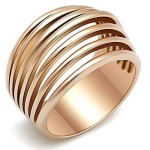 Extravagantní zlacený ocelový prsten [0]