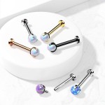 Labreta s opálem, tyčka 1,2 x 8 mm (modrá)