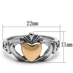 Ocelový prsten Claddagh (50)