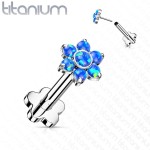 PUSH IN piercing do brady / ucha TITAN 1,2 x 8 mm (bílá)
